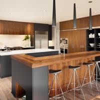 Modern kitchen with two islands